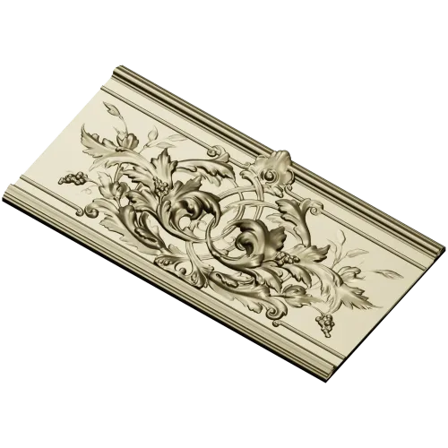 Ornate Acanthus Baguette STL 3D Model for CNC