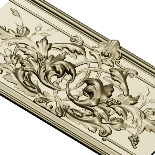 Ornate Acanthus Baguette STL 3D Model for CNC