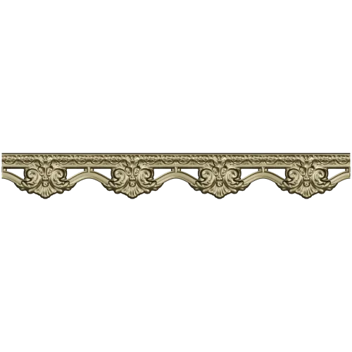 Rococo Floral Baguette STL for CNC