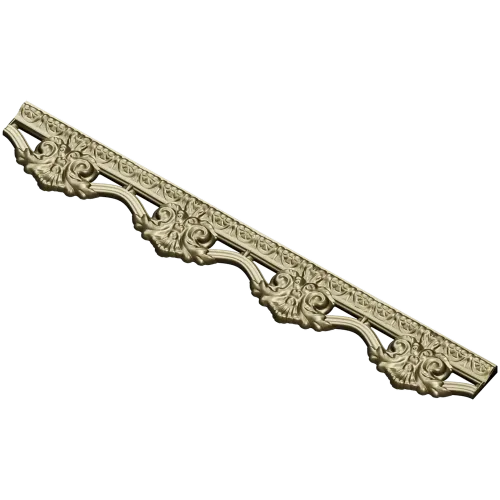 Rococo Floral Baguette STL for CNC