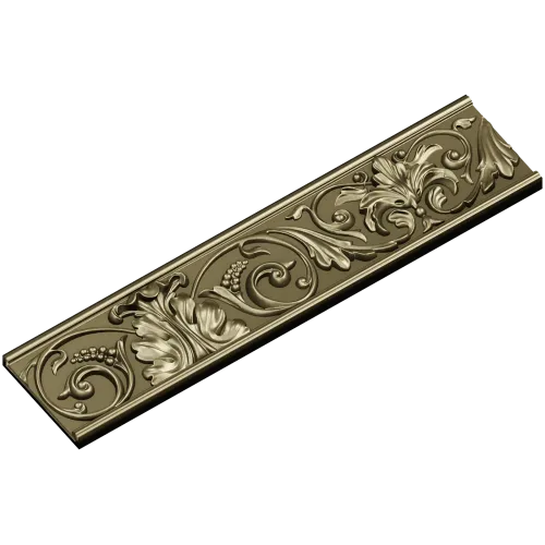 Ornamental Acanthus Baguette STL for CNC