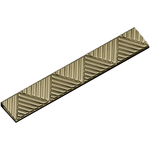 Chevron baguette - decorative 3D STL model for CNC routing