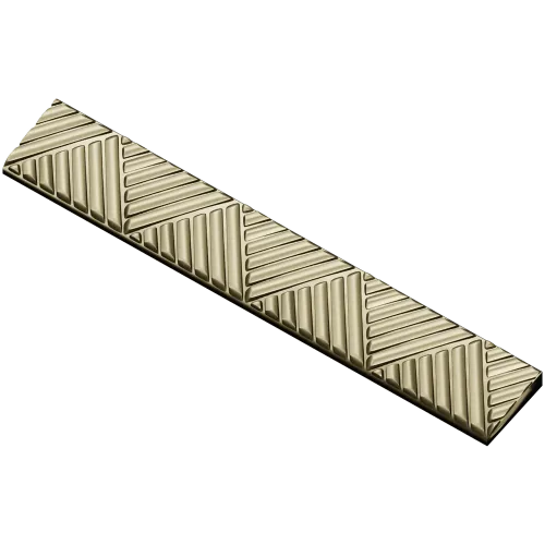 Chevron baguette - decorative 3D STL model for CNC routing