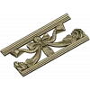 Резной багет с бантом и розами - STL для ЧПУ