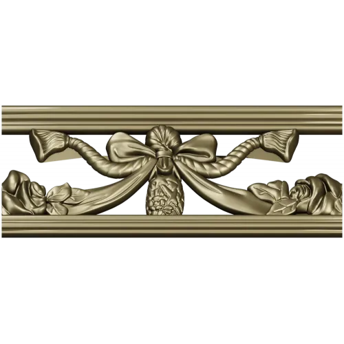 Резной багет с бантом и розами - STL для ЧПУ