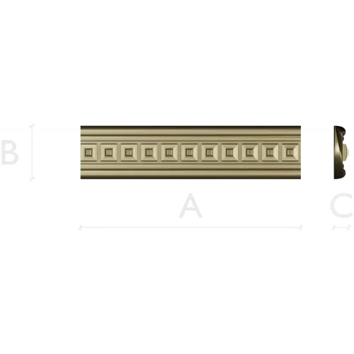 Classical Dentil Baguette - STL 3D Model for CNC Routing