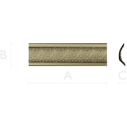 Ornate Arabesque Baguette STL for CNC