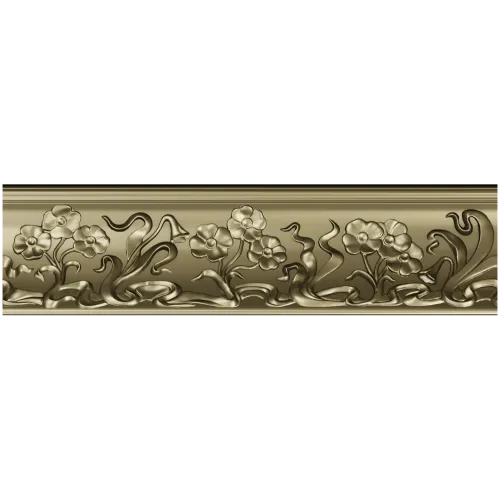 Резной багет с цветочным орнаментом - STL модель для ЧПУ