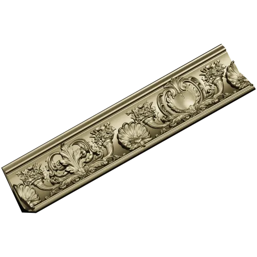 Baroque Acanthus Baguette STL for CNC