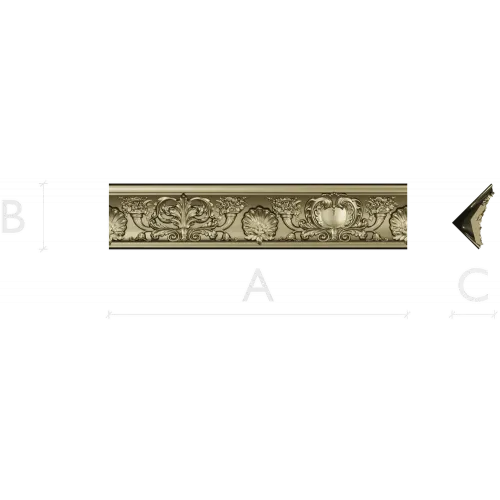 Baroque Acanthus Baguette STL for CNC