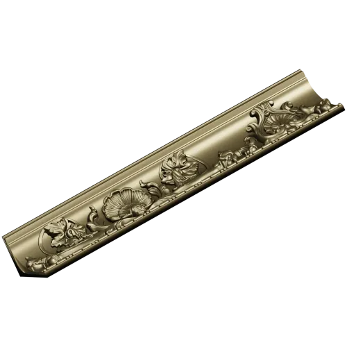 Seashell & Acanthus Baguette - STL 3D model for CNC