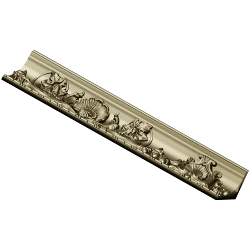 Seashell & Acanthus Baguette - STL 3D model for CNC