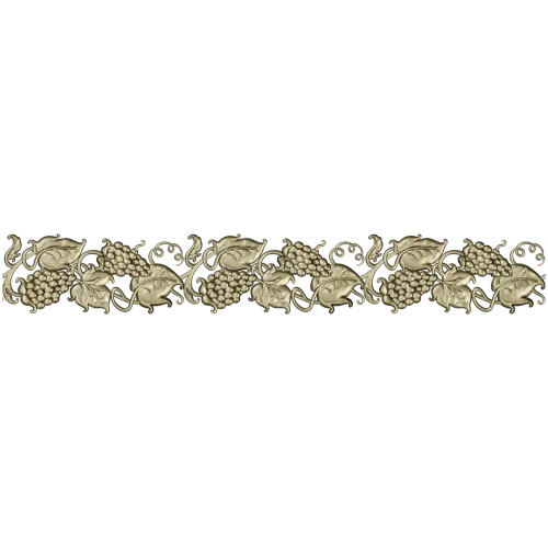 Grapevine Baguette STL - Decorative 3D Model for CNC