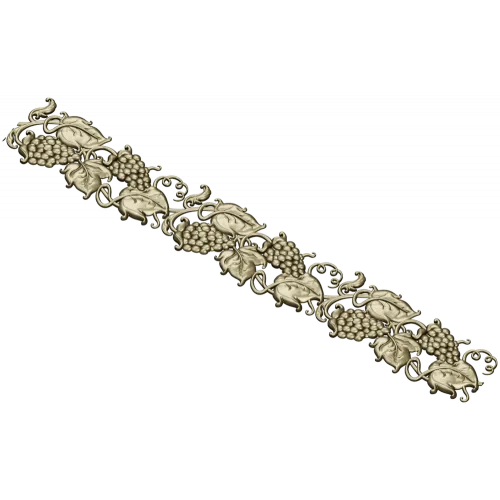 Grapevine Baguette STL - Decorative 3D Model for CNC