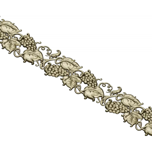 Grapevine Baguette STL - Decorative 3D Model for CNC