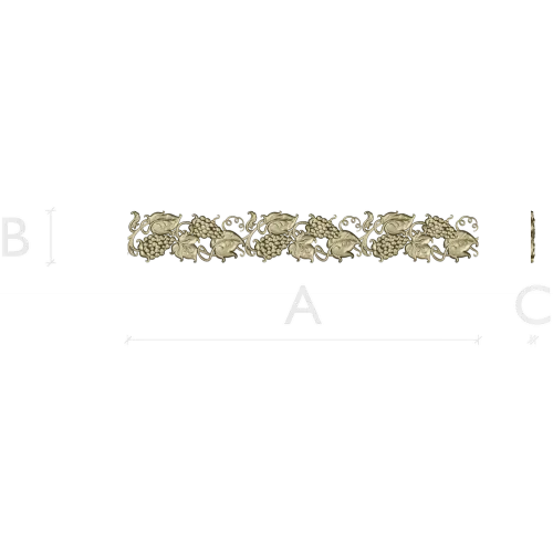 Grapevine Baguette STL - Decorative 3D Model for CNC