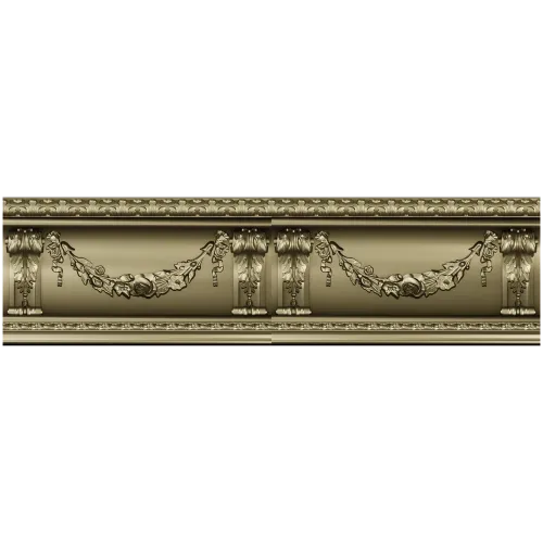 Багетная 3D модель STL - классический орнамент с гирляндами