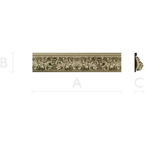 Багет "Викторианская роза" - 3D модель STL для ЧПУ