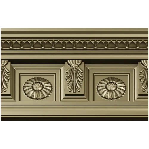 Классический резной багет с розетками - STL модель для ЧПУ