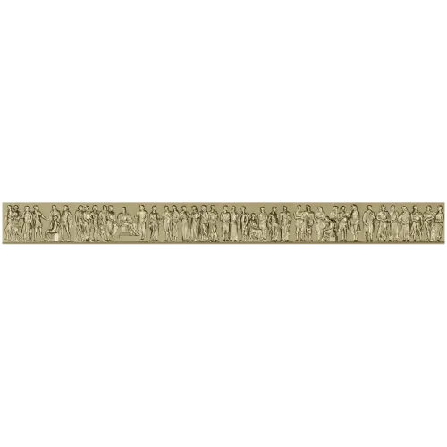 Барельефный фриз "Праздничная процессия" - stl модель для ЧПУ