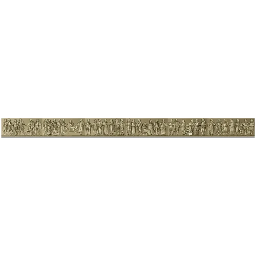 Барельефный фриз "Праздничная процессия" - stl модель для ЧПУ