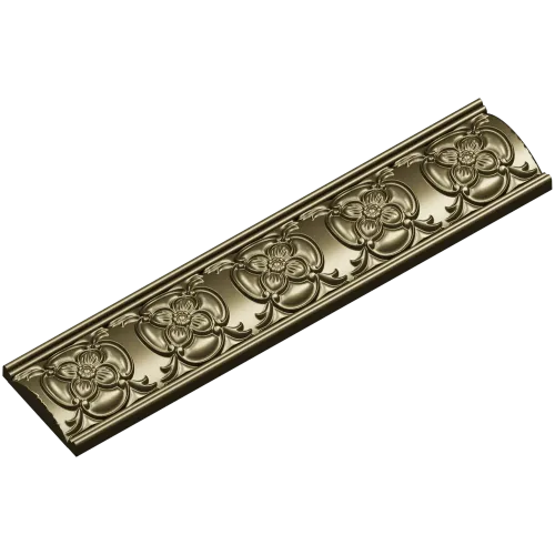 Floral Rosette Baguette STL for CNC