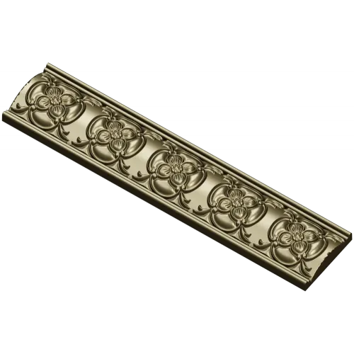 Floral Rosette Baguette STL for CNC