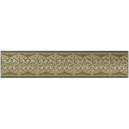 Ornate Fleuron Scroll Baguette - STL 3D model for CNC milling