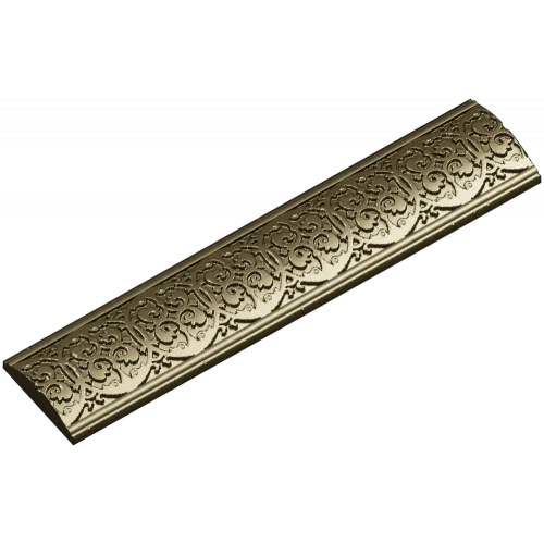 Ornate Fleuron Scroll Baguette - STL 3D model for CNC milling