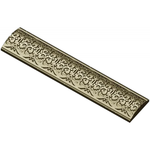 Ornate Fleuron Scroll Baguette - STL 3D model for CNC milling