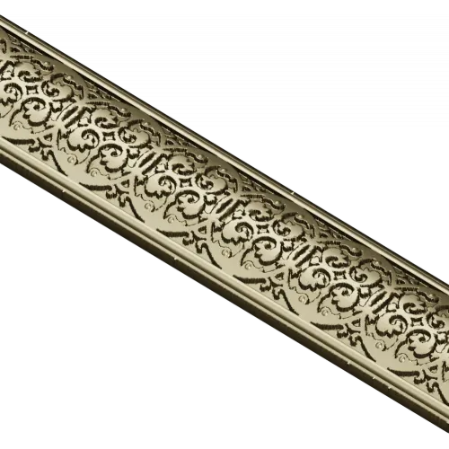 Ornate Fleuron Scroll Baguette - STL 3D model for CNC milling