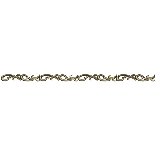 Ornamental Baguette 3D Model STL - Scroll Trim for CNC