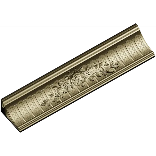 Classical Rose Garland Baguette - STL 3D model for CNC milling