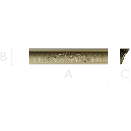 Classical Rose Garland Baguette - STL 3D model for CNC milling
