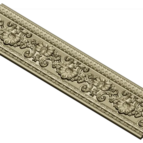Ornate Floral Baguette STL 3D Model for CNC Router