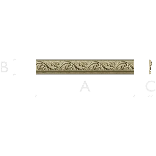 Ornamental Acanthus Baguette STL for CNC