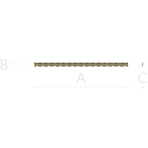 Ornamental Fleuron Baguette - STL molding for CNC