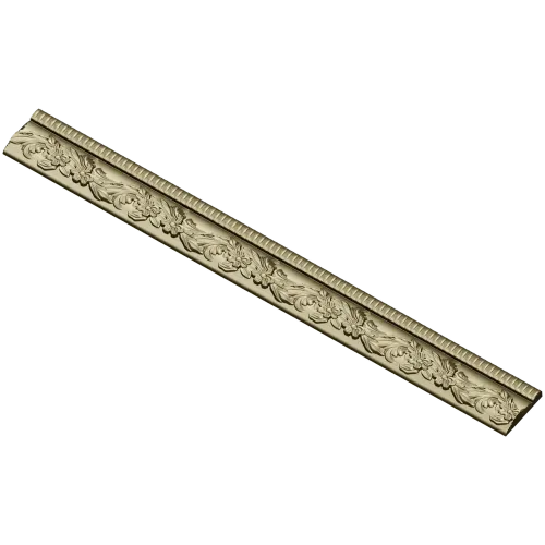 Classical Floral Baguette STL for CNC Milling