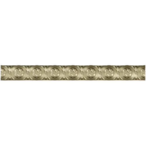 Rosette Scroll Half-Round Baguette - STL 3D Model for CNC