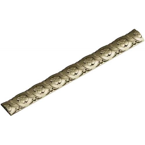 Rosette Scroll Half-Round Baguette - STL 3D Model for CNC