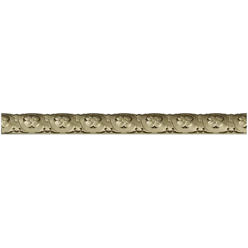 Rosette Scroll Half-Round Baguette - STL 3D Model for CNC