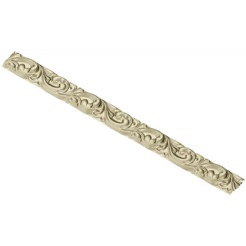 Декоративный багет с акантовыми завитками - STL модель для ЧПУ