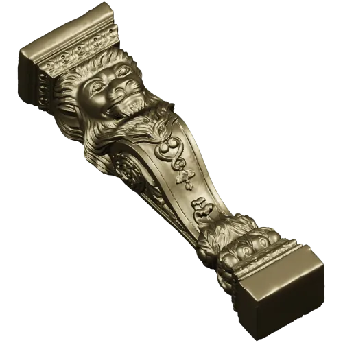 Regal Lion Baluster STL for CNC Milling