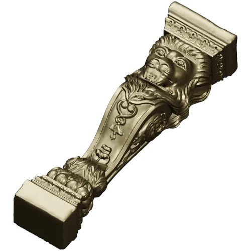 Regal Lion Baluster STL for CNC Milling