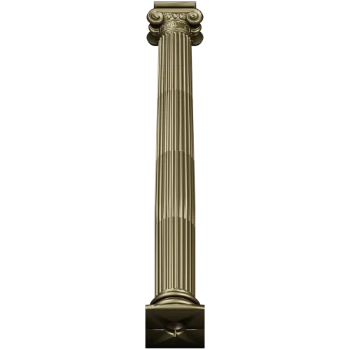 Ionic fluted column STL 3D model for CNC