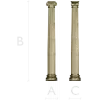 Ionic fluted column STL 3D model for CNC