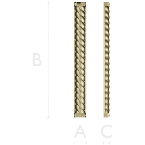 Rope-Twist Baluster STL 3D Model for CNC Milling