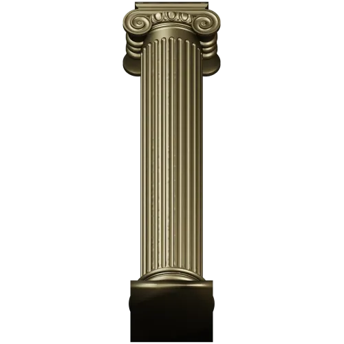 Ionic column STL 3D model for CNC router