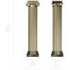Ionic column STL 3D model for CNC router