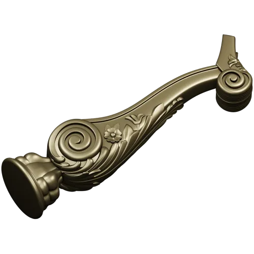 Ornate Acanthus Scroll STL model for CNC milling